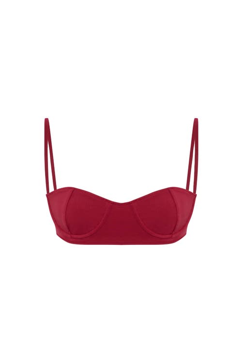 Jendue Us Irma Denim Jersey Bra In Red