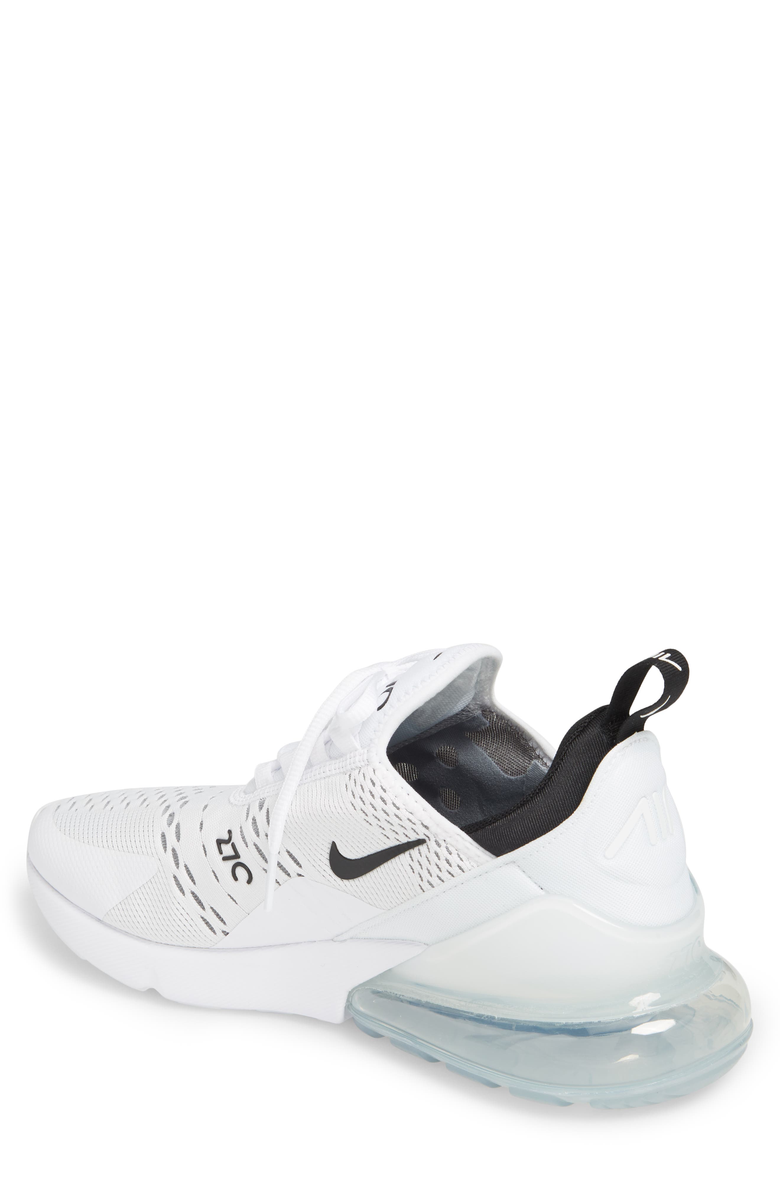 Nike Air Max 270 Sneaker, Alternate, color, 100 White/Black