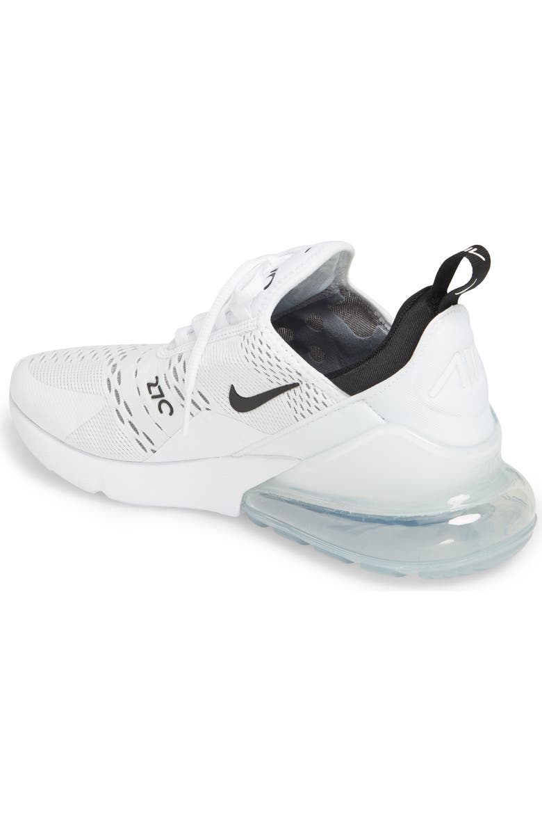 Nike Air Max 270 Sneaker, Alternate, color, 100 White/Black