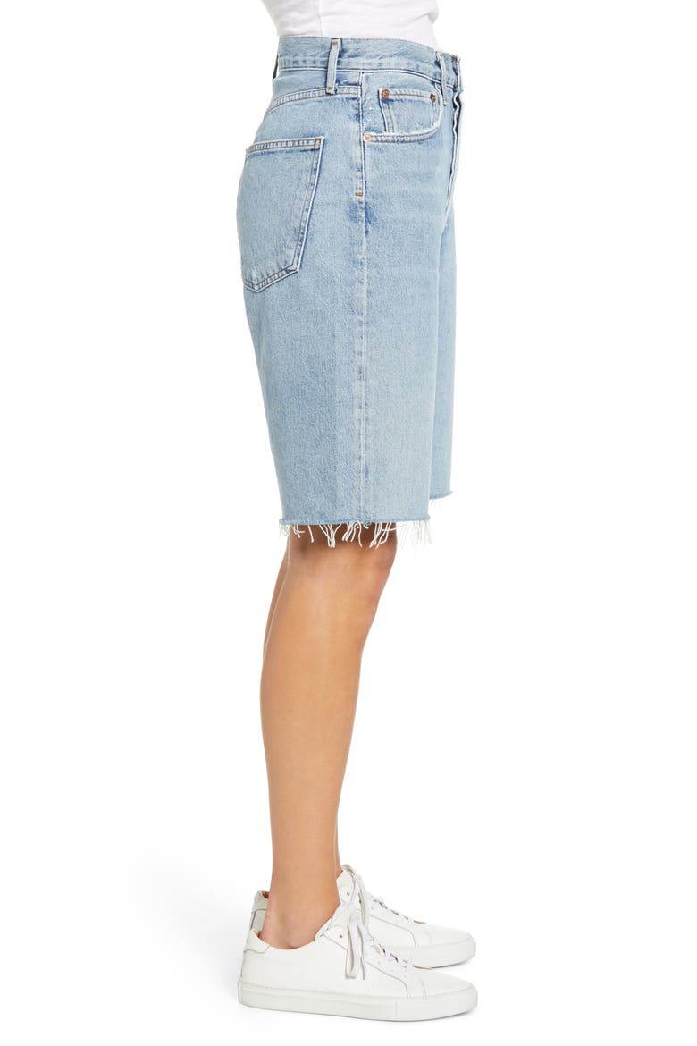 '90s Longline Denim Shorts, Alternate, color, RIPTIDE