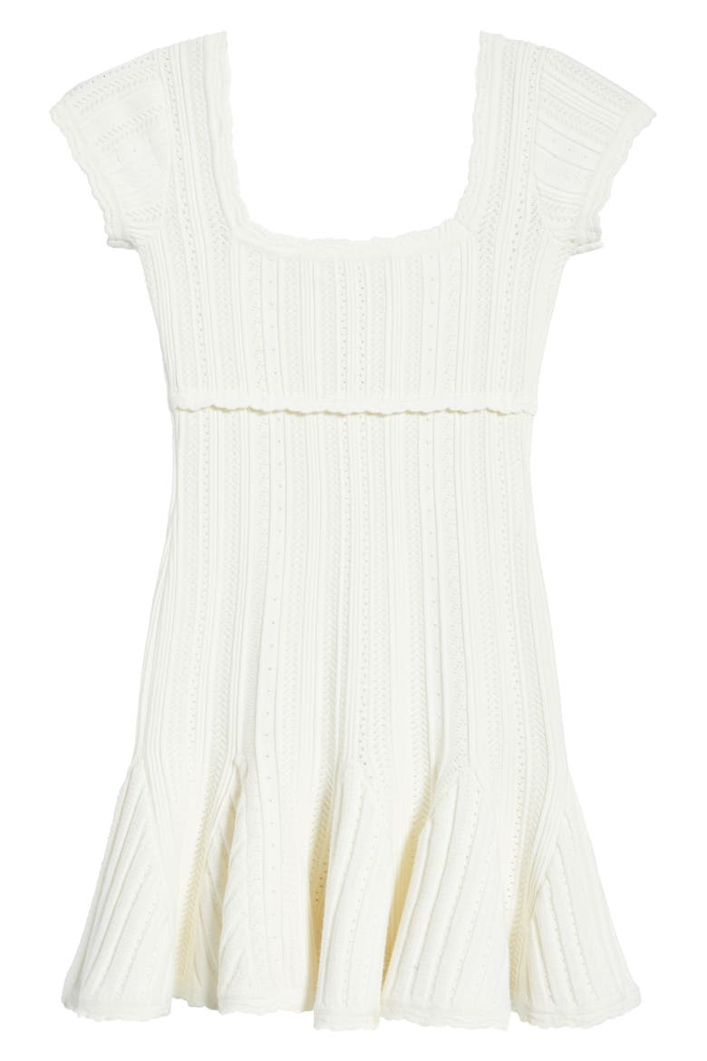 Kids' Daffron Pointelle Sweater Dress, Alternate, color, WHITE TEA