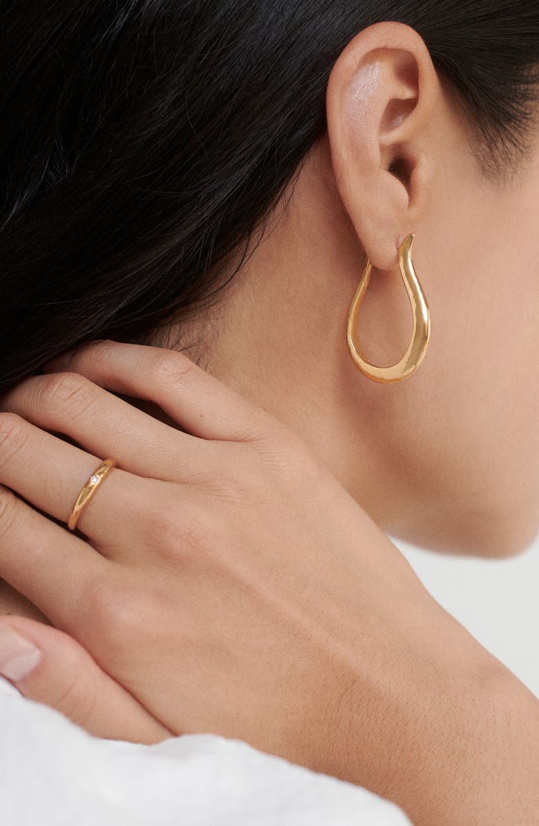 Monica Vinader Large Deia Lyre Hoop Earrings, Alternate, color,