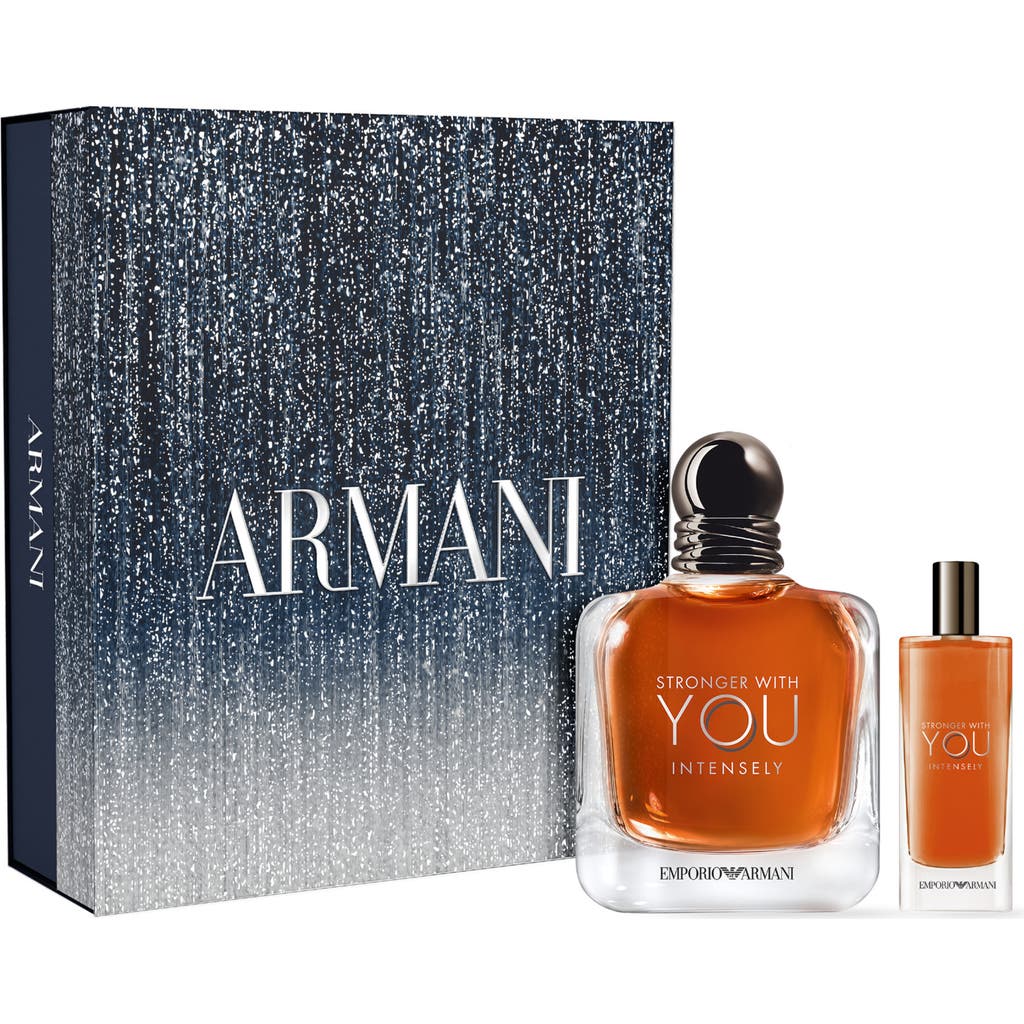 Armani Collezioni Armani Beauty Stronger With You Intensely Eau De Parfum Set In Transparent