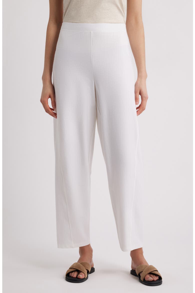Ankle Length Knit Lantern Pants, Main, color, WHITE