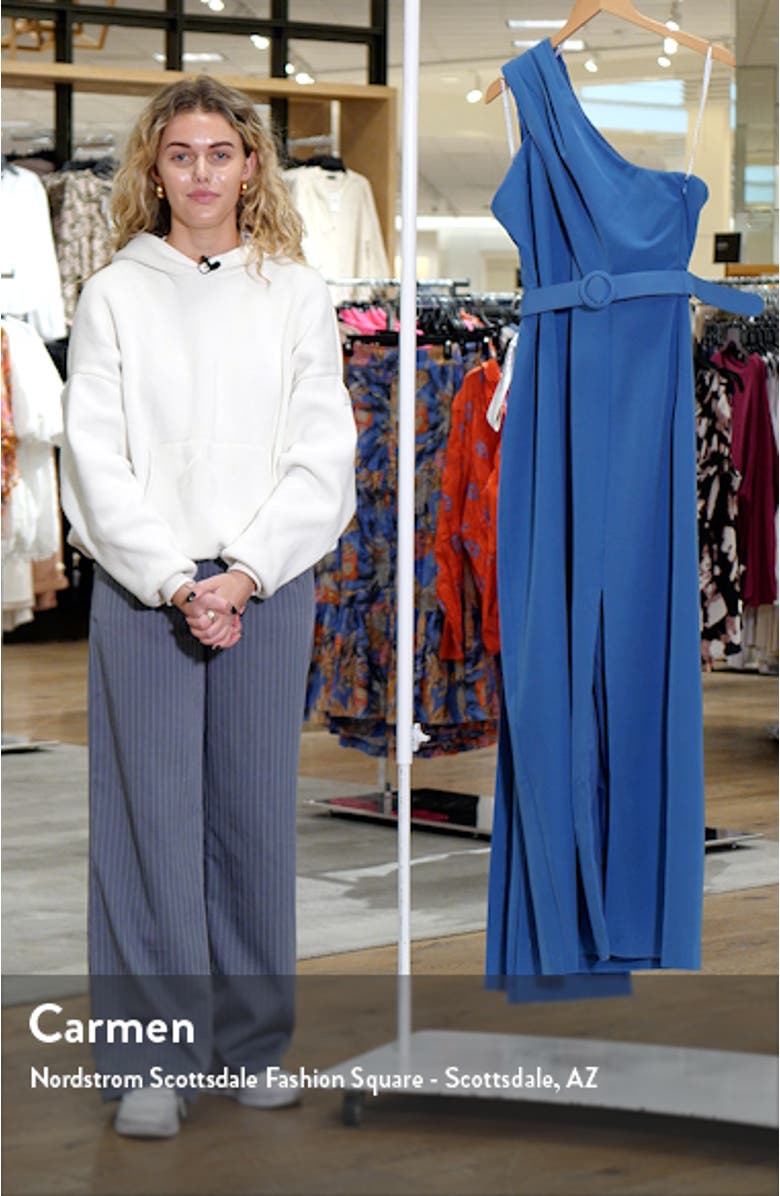 Bowie One-Shoulder Belted Gown, sales video thumbnail