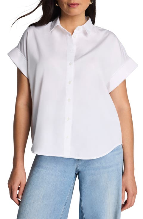 Oversized Button-Front Shirt