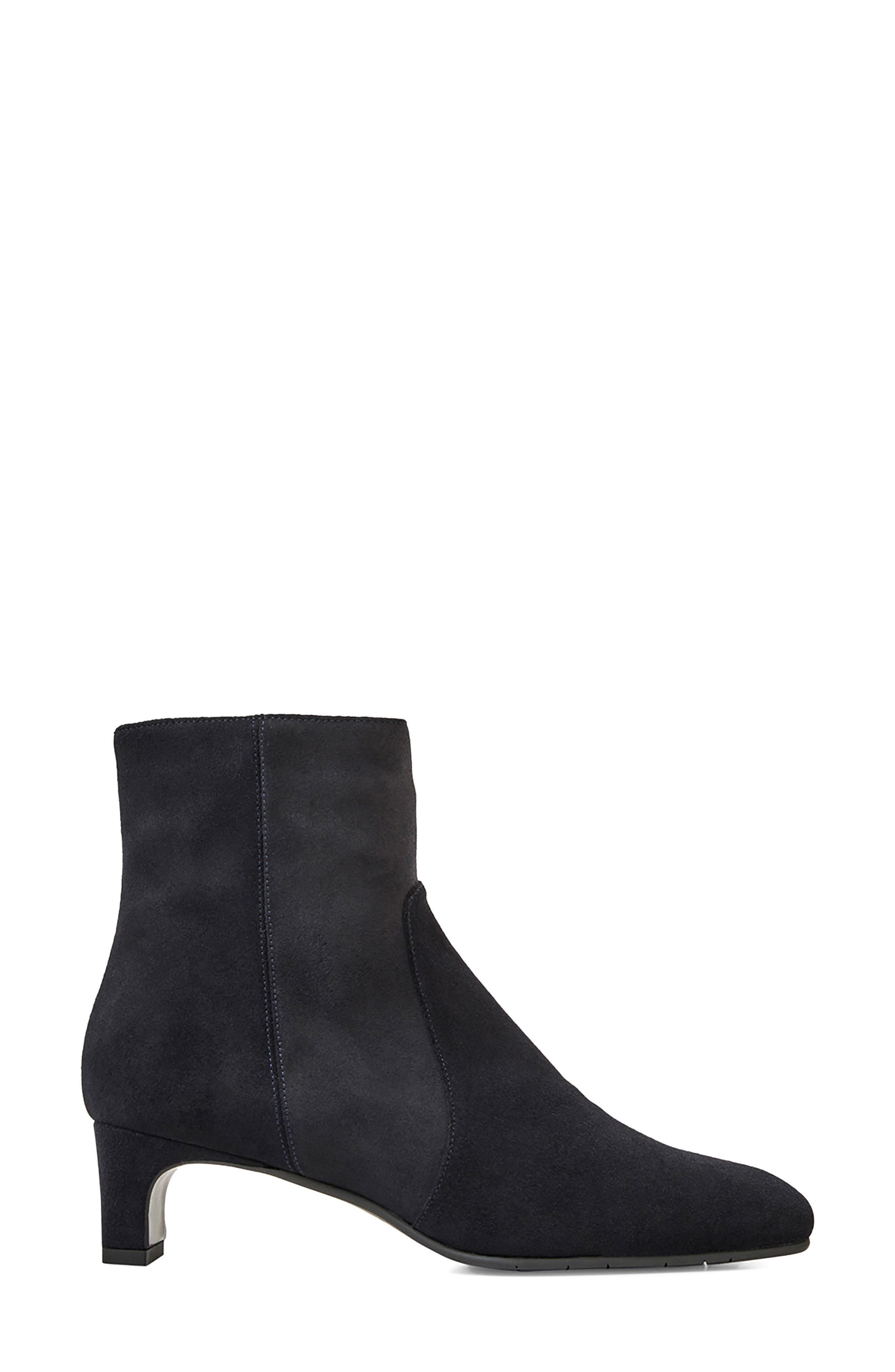 Aquatalia Siela Weatherproof Bootie, Alternate, color, Navy Suede