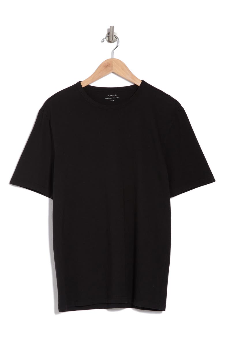 Vince Cotton Crewneck T-Shirt, Alternate, color, Washed Black