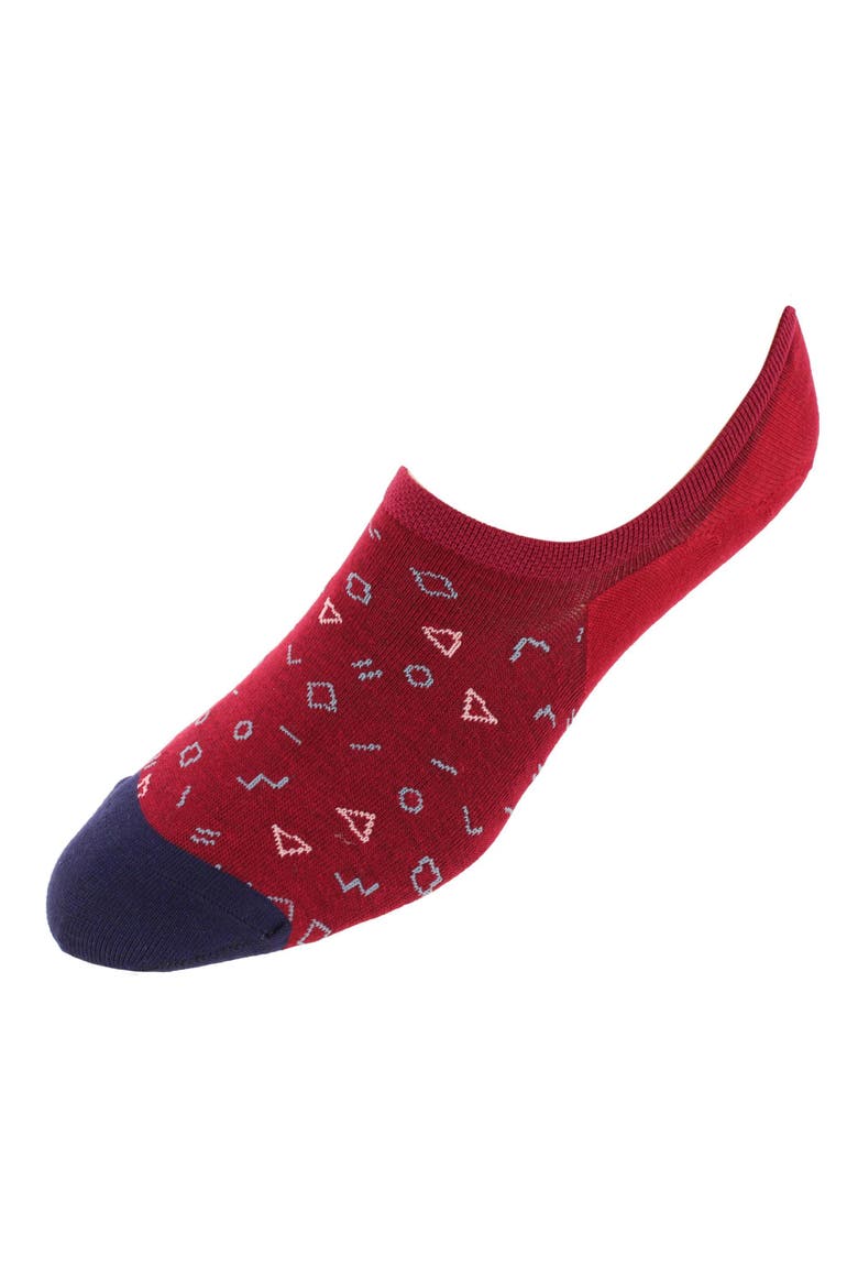 Men's Distinct No-Show Premium Novelty Socks, Main, color, Red