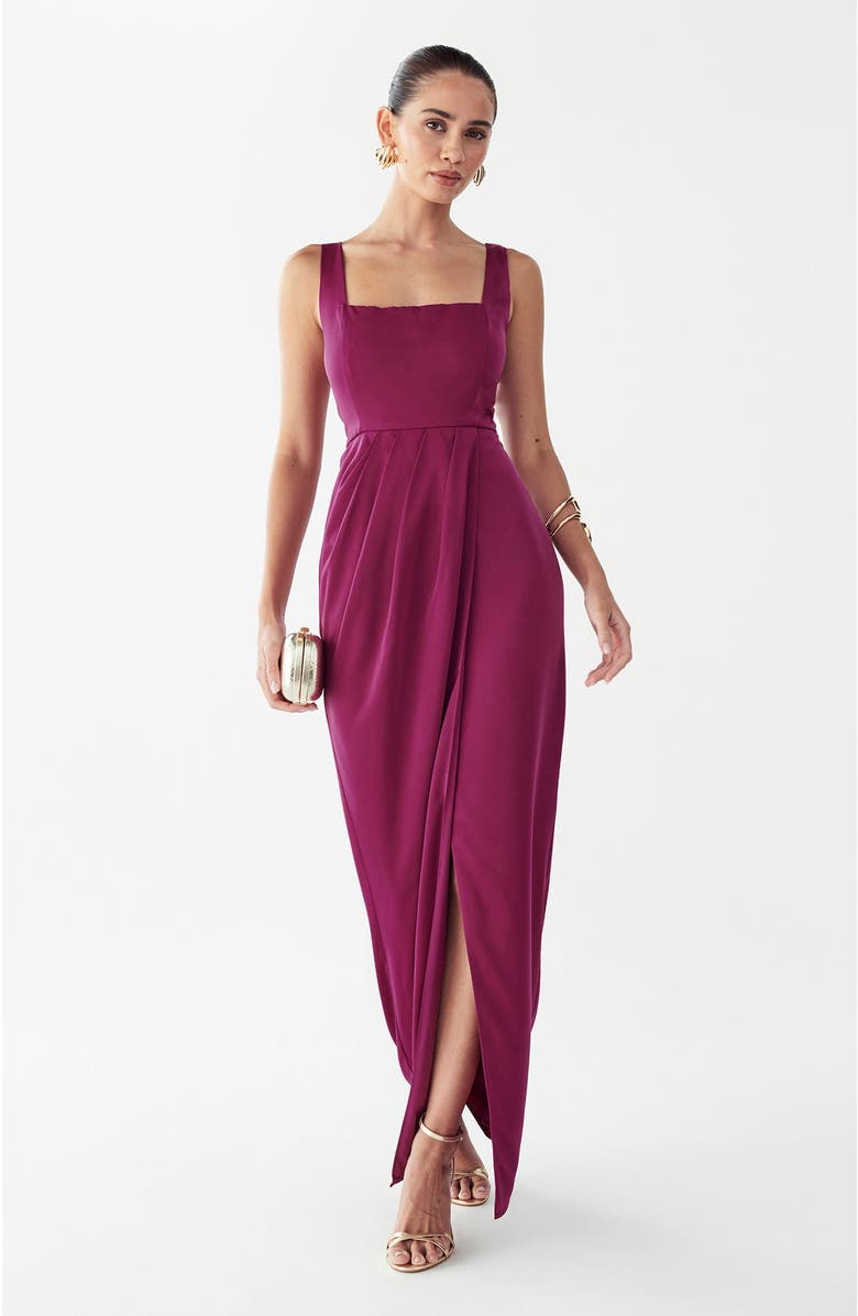WILLA Akron Maxi Dress, Alternate, color, Berry