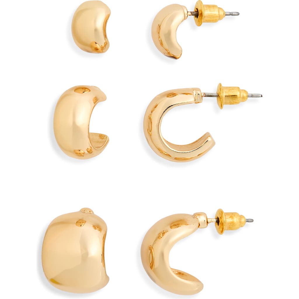 Nordstrom Rack 3-pack Chubby Hoop Earrings