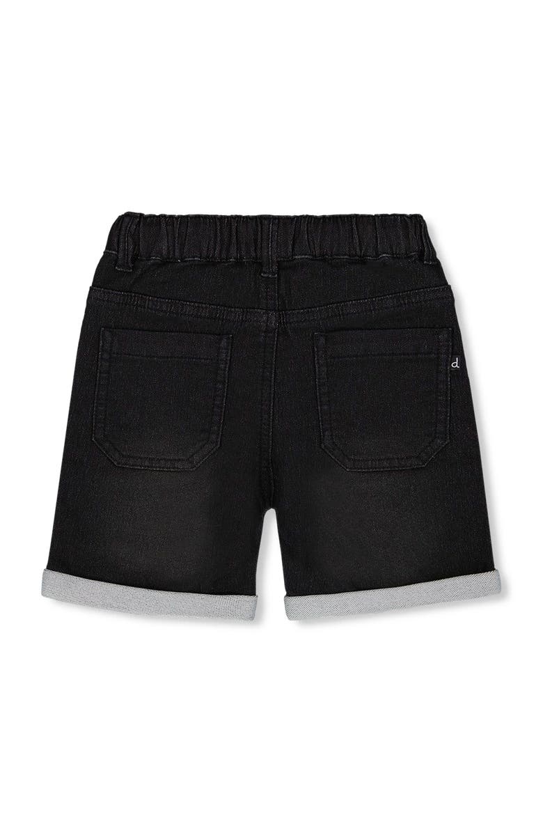 Deux par Deux Baby Boy's French Terry Denim Short Black Jeans, Alternate, color,