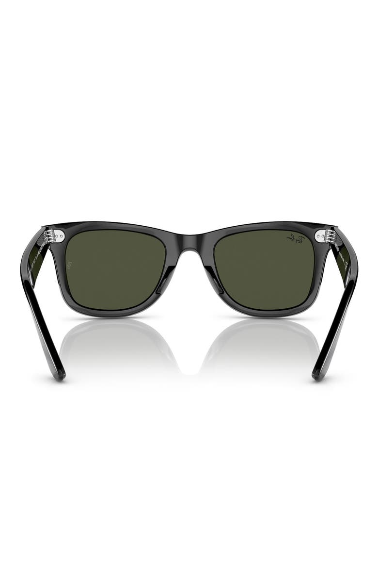 52mm Square Sunglasses, Alternate, color, BLACK / GREEN SMOKE