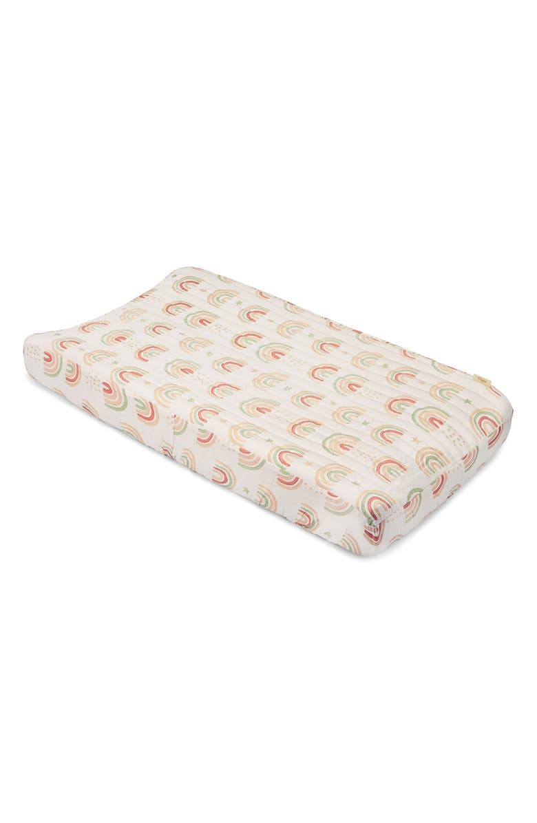 CRANE BABY Quilted Changing Pad Cover, Main, color, Beige