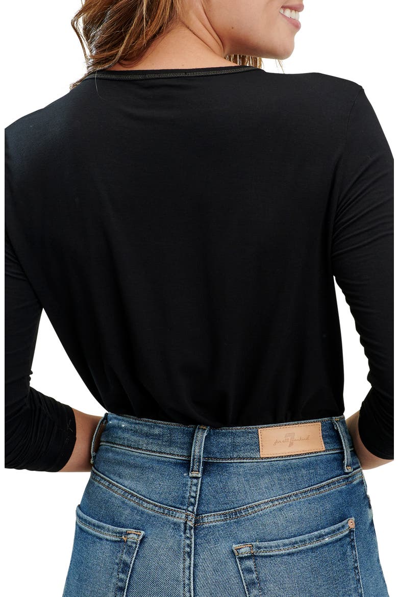 Scoop Neck Jersey Tee, Alternate, color, BLACK