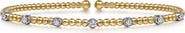 Gabriel & Co. Bujukan Diamond Station Beaded Cuff Bracelet
