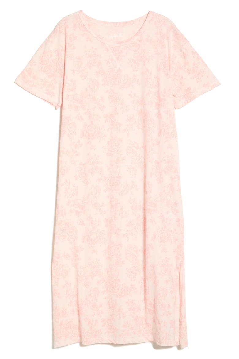 Nostalgia Organic Cotton Nightshirt, Alternate, color, PERSIMMON
