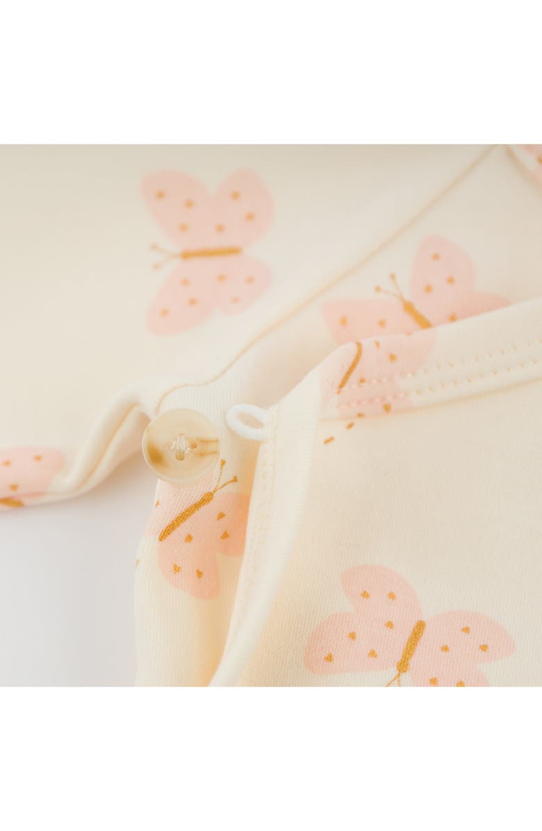 oh baby! Mini Butterflies Pink Print Wrap Top Set, Alternate, color,