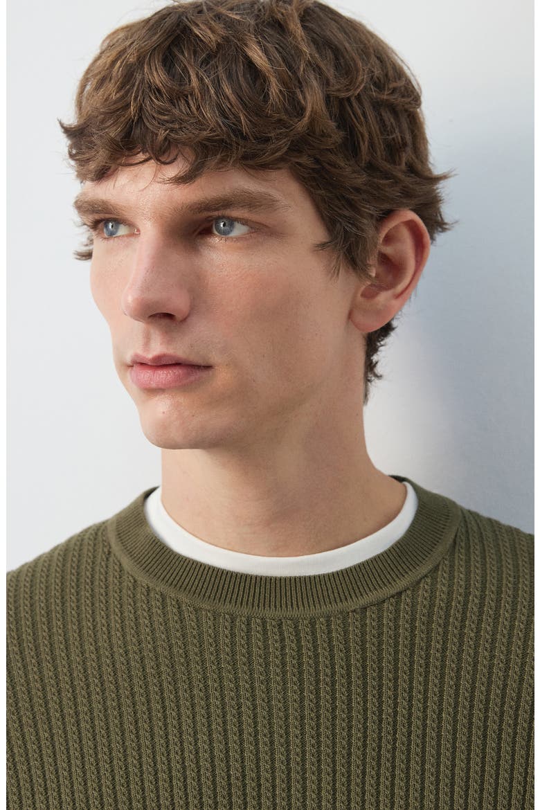 Fine Knit Sweater, Alternate, color, OLIVE GREEN