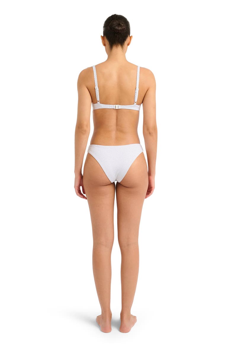 Micro Polka Dot Chiara Bikini Bottom, Alternate, color, White/Black