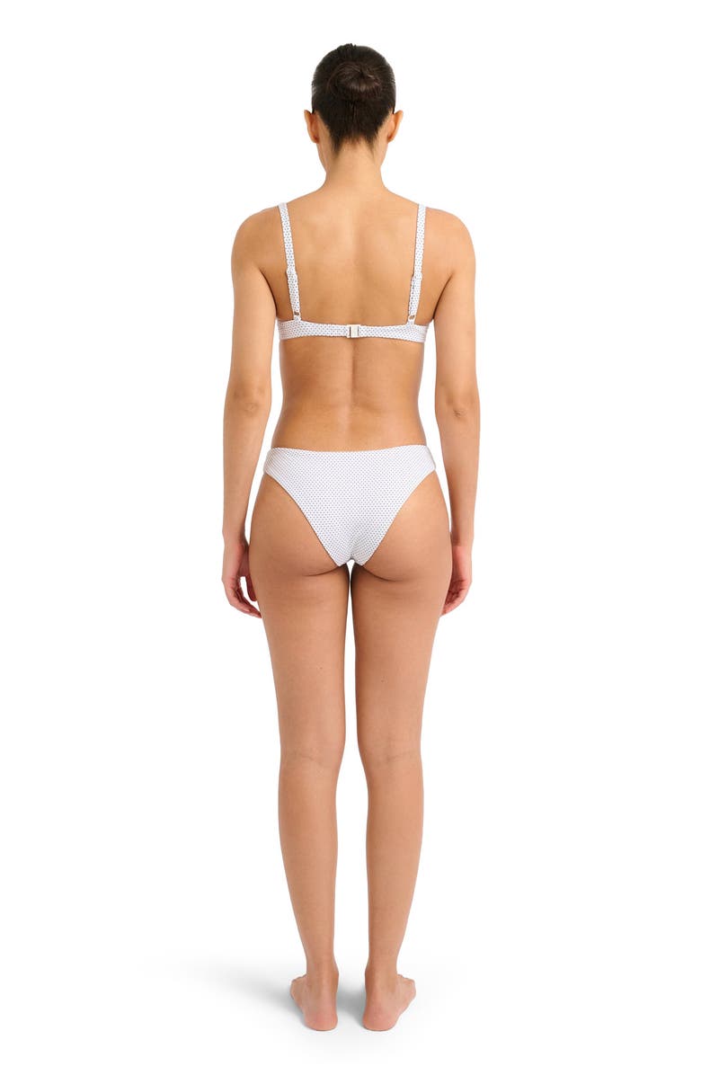 Onia Micro Polka Dot Chiara Bikini Bottom, Alternate, color, White/Black