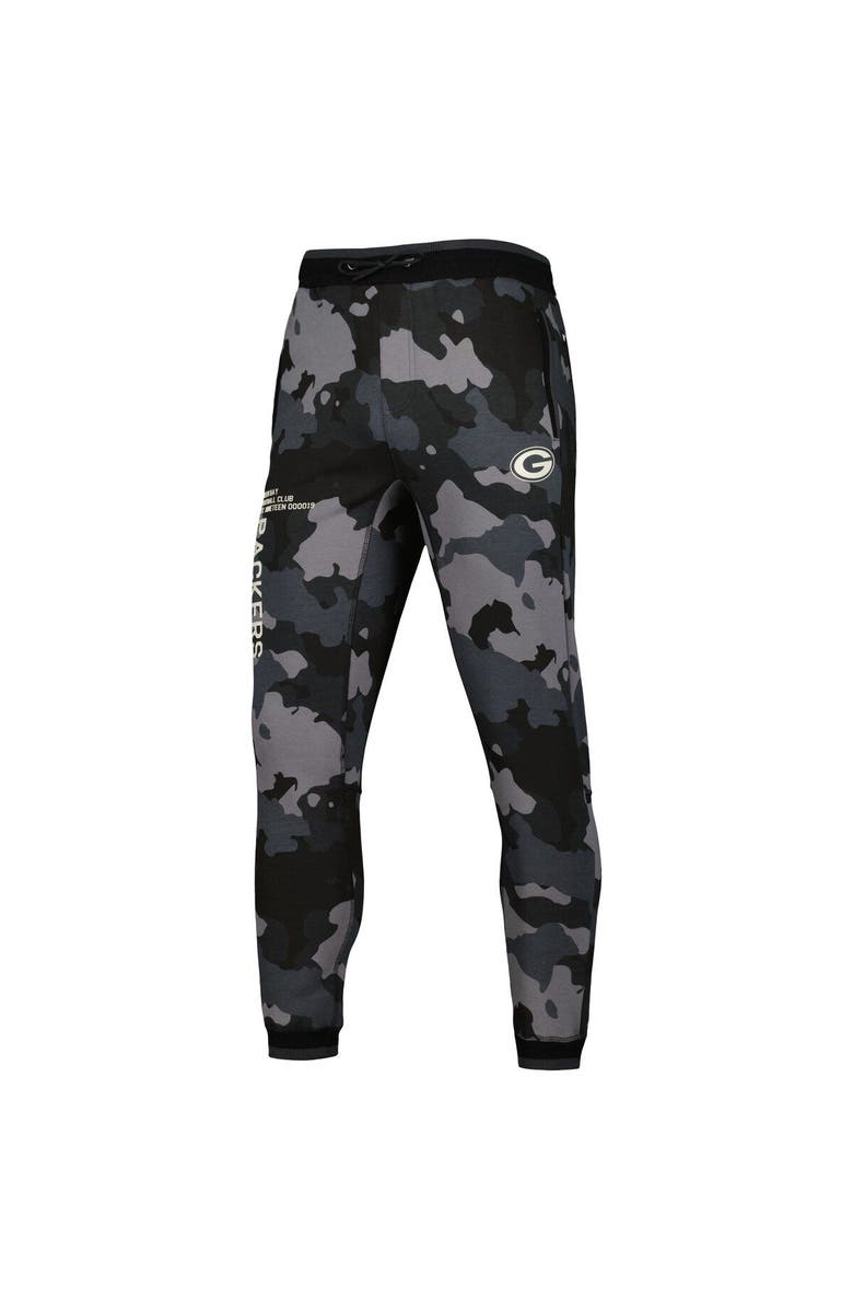 THE WILD COLLECTIVE Unisex The Wild Collective Black Green Bay Packers Camo Jogger Pants, Alternate, color, Black