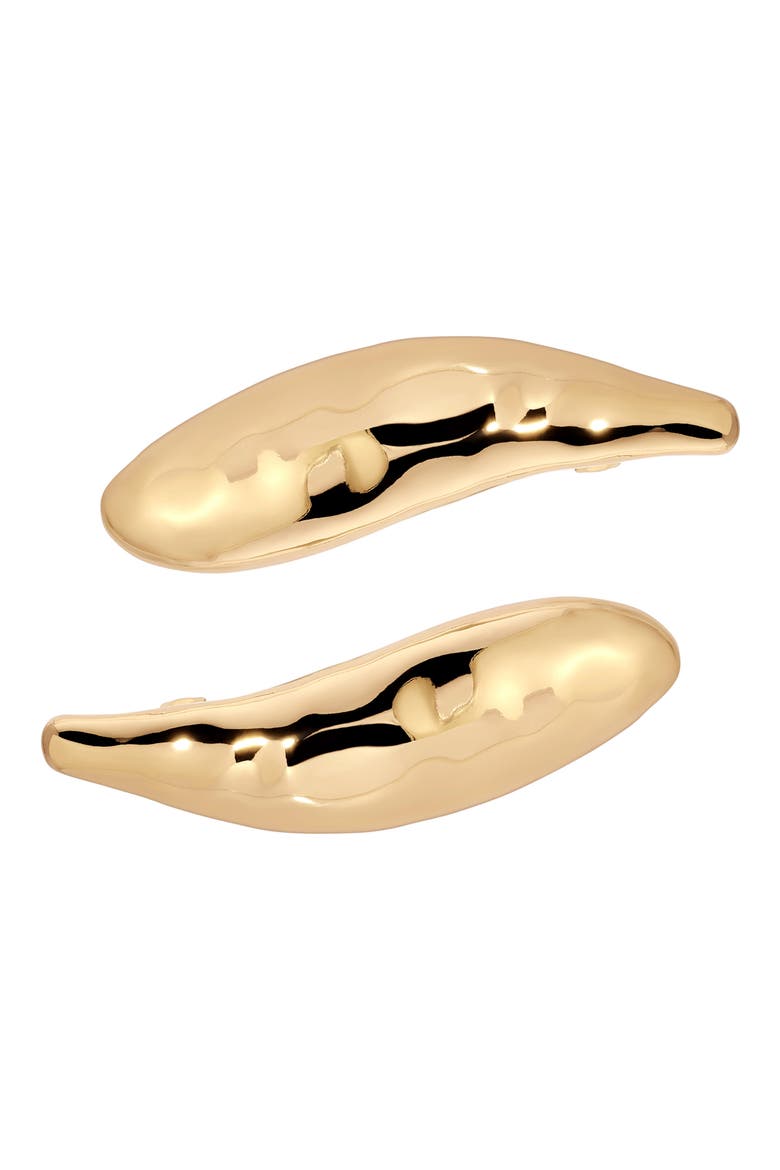 Sophisticated Metal 2-Pack Barrettes, Main, color, GOLD