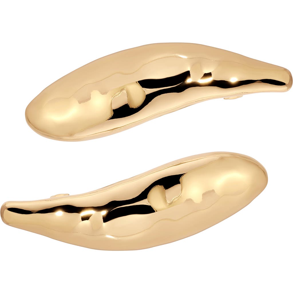 Ettika Sophisticated Metal 2-pack Barrettes In Gold