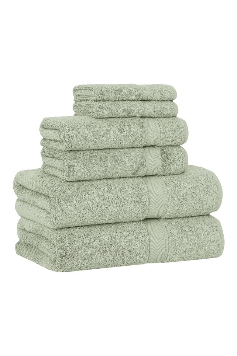Denzi 6-Piece Towel Set, Alternate, color, GREEN