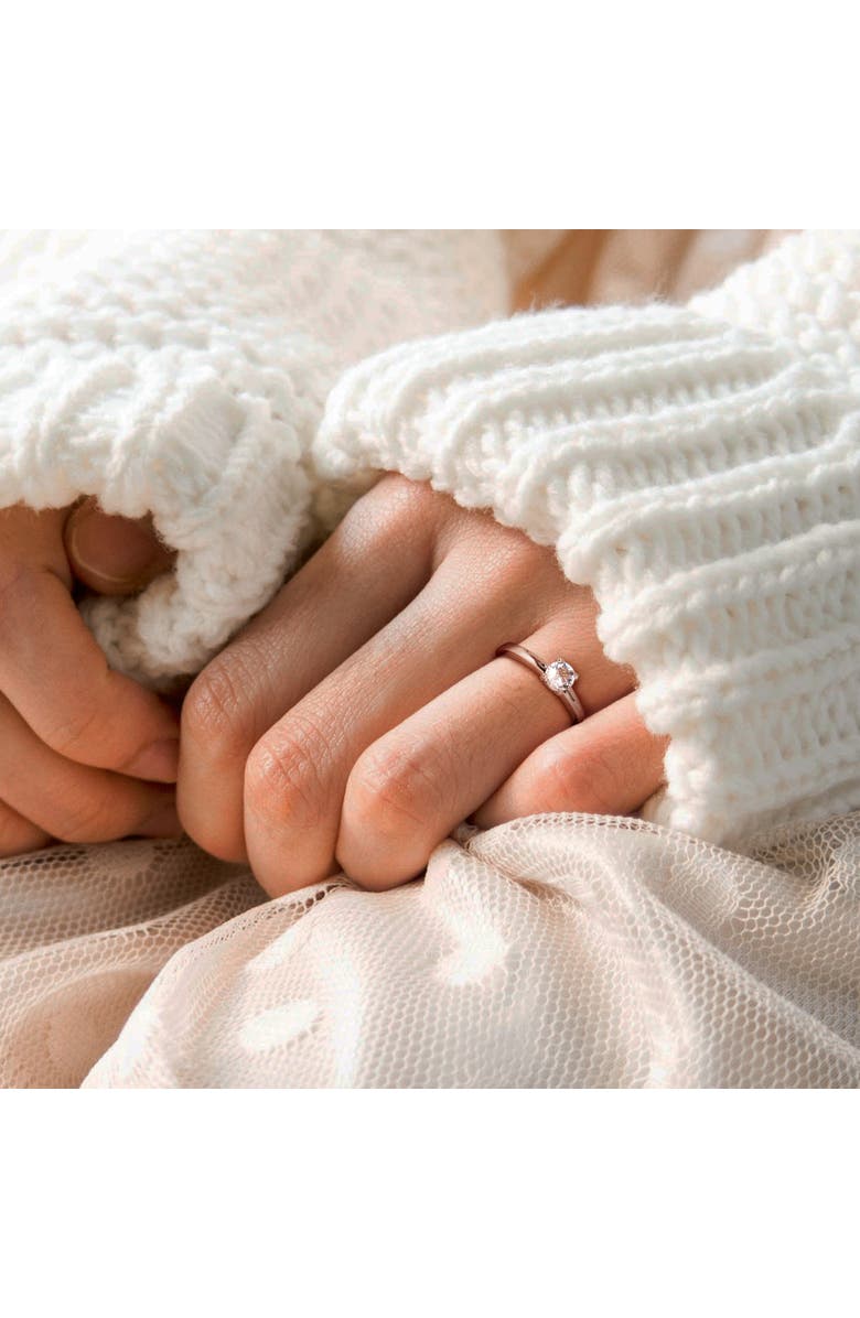 Julianna B. Morganite Solitaire Ring 10k Rose Gold, Alternate, color, Morganite