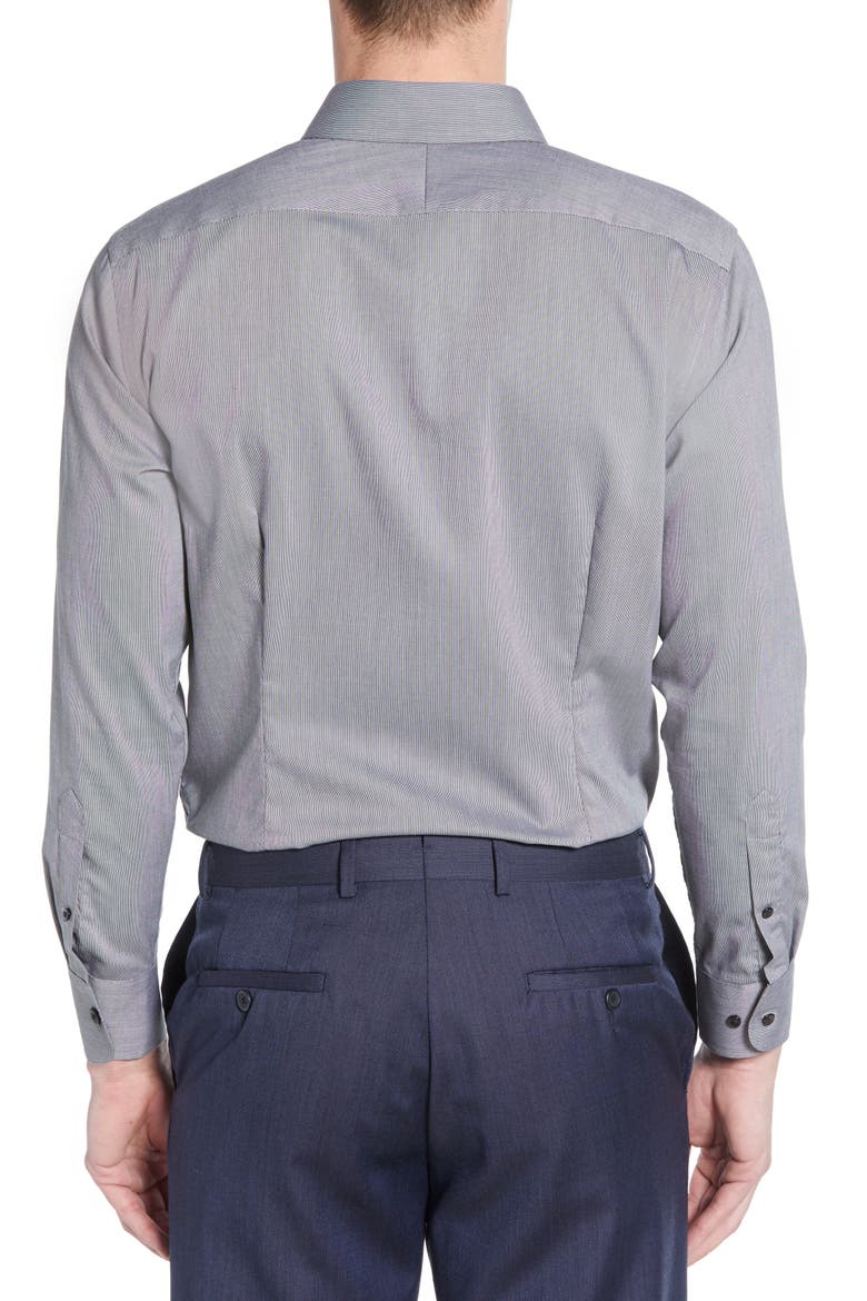 Extra Trim Fit Non-Iron Solid Dress Shirt, Alternate, color, GREY CASTLEROCK