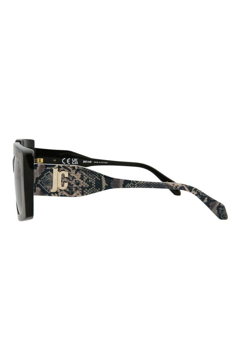 54mm Square Sunglasses, Alternate, color, BLACK BLACK SMOKE