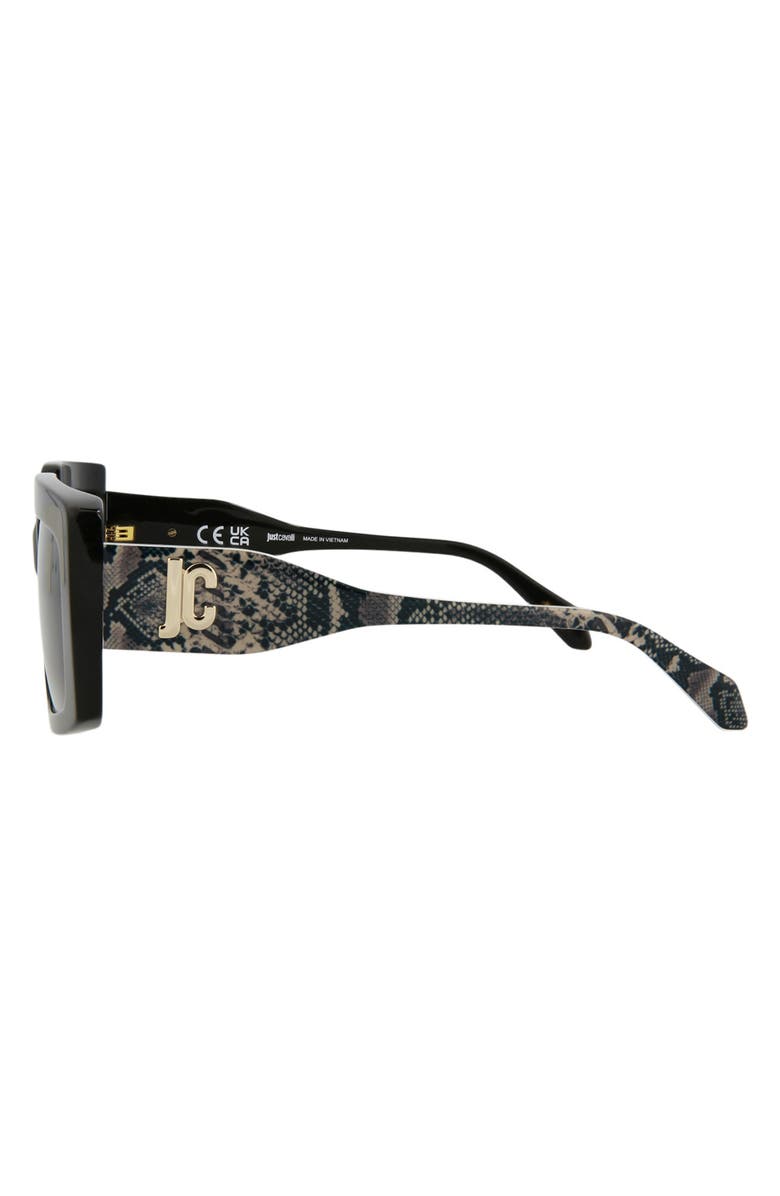 Just Cavalli 54mm Square Sunglasses, Alternate, color, Black Black Smoke