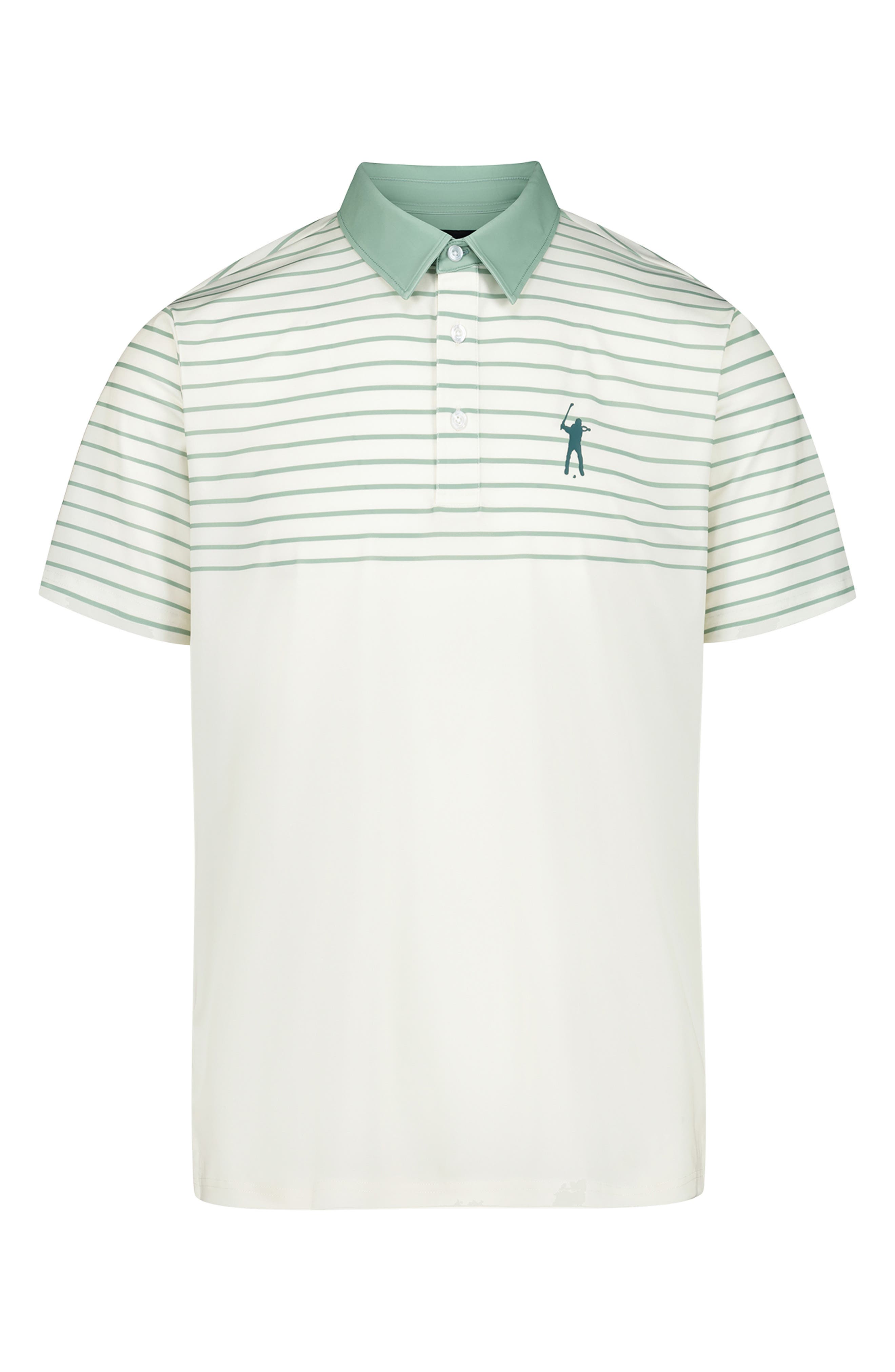 Eastside Golf Signature Top Stripe Golf Polo In White