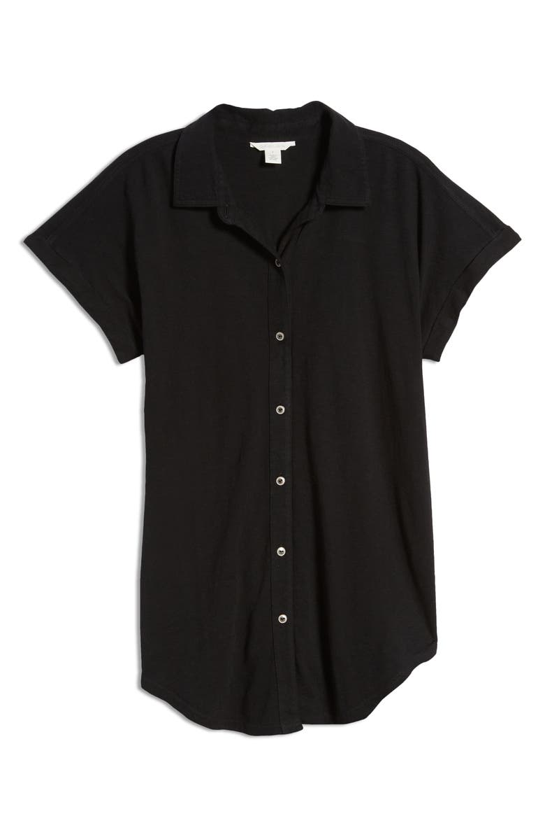 Caslon<sup>®</sup> Slub Jersey Camp Shirt, Alternate, color, 