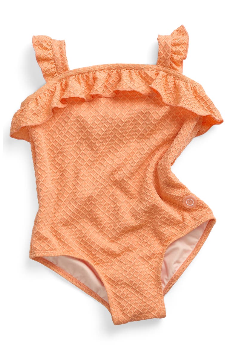Frill Swimsuit, Alternate, color, Coral