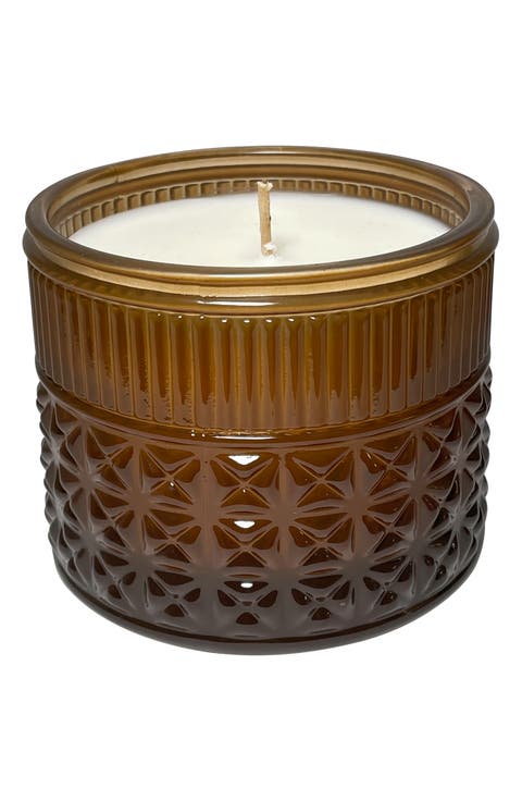 Falling Leaves Glass Candle