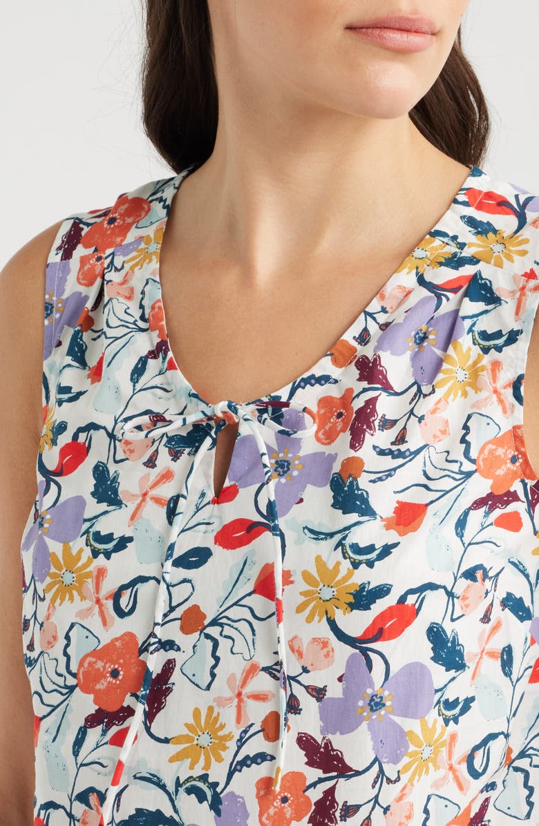 Seasalt Cornwall Cobbs Well Floral Print Top, Alternate, color, Winding Meadow Mix