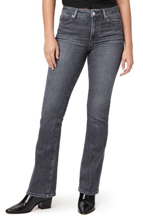 Laurel Canyon High Waist Flare Jeans (Ash Black)