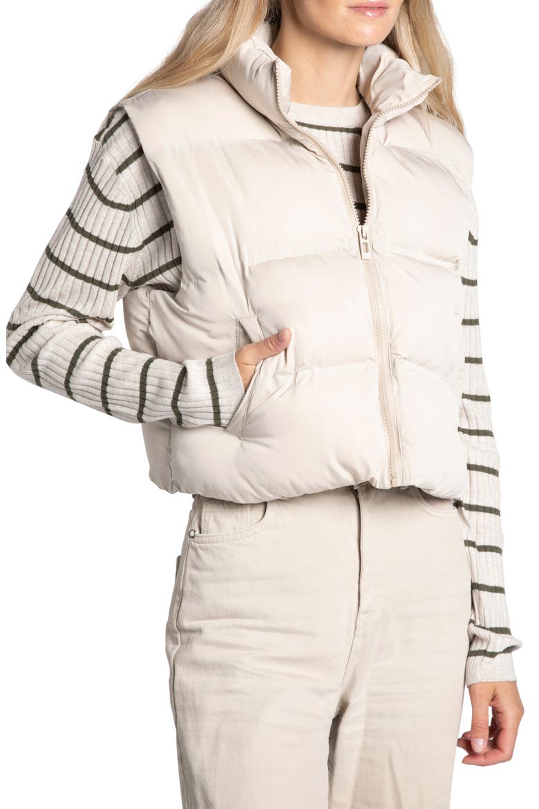 Issey Puffer Vest, Main, color, CREAM