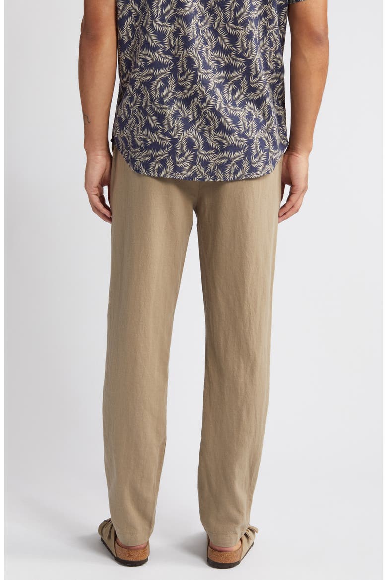Callum Cotton & Linen Pants, Alternate, color, BARLEY