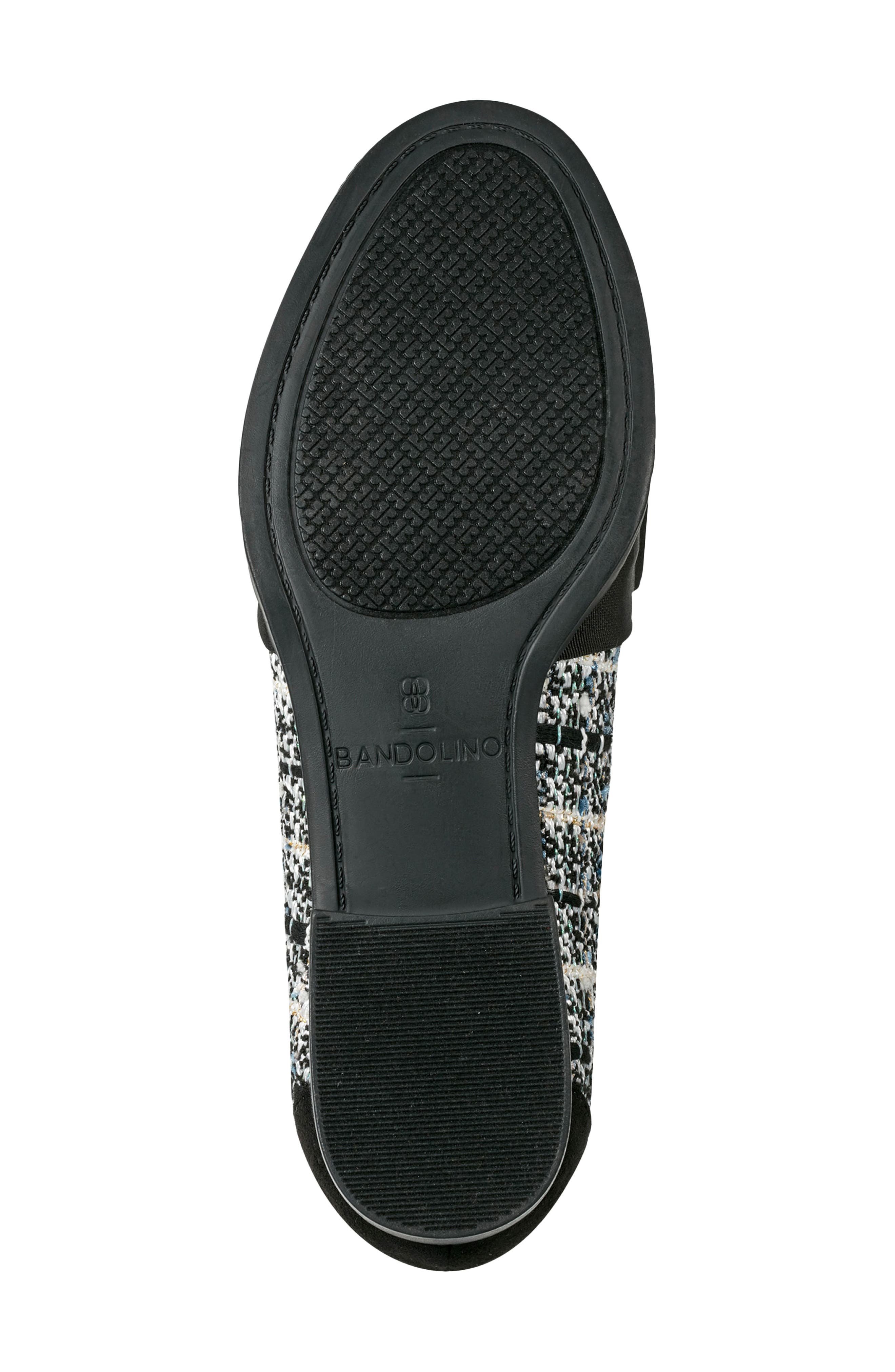 Bow Loafer, Alternate, color, BLACK CREAM TWEED