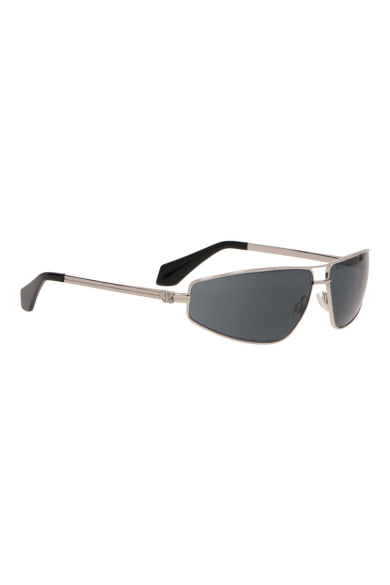 Clavey Rectangular Sunglasses, Alternate, color, SILVER DARK GREY