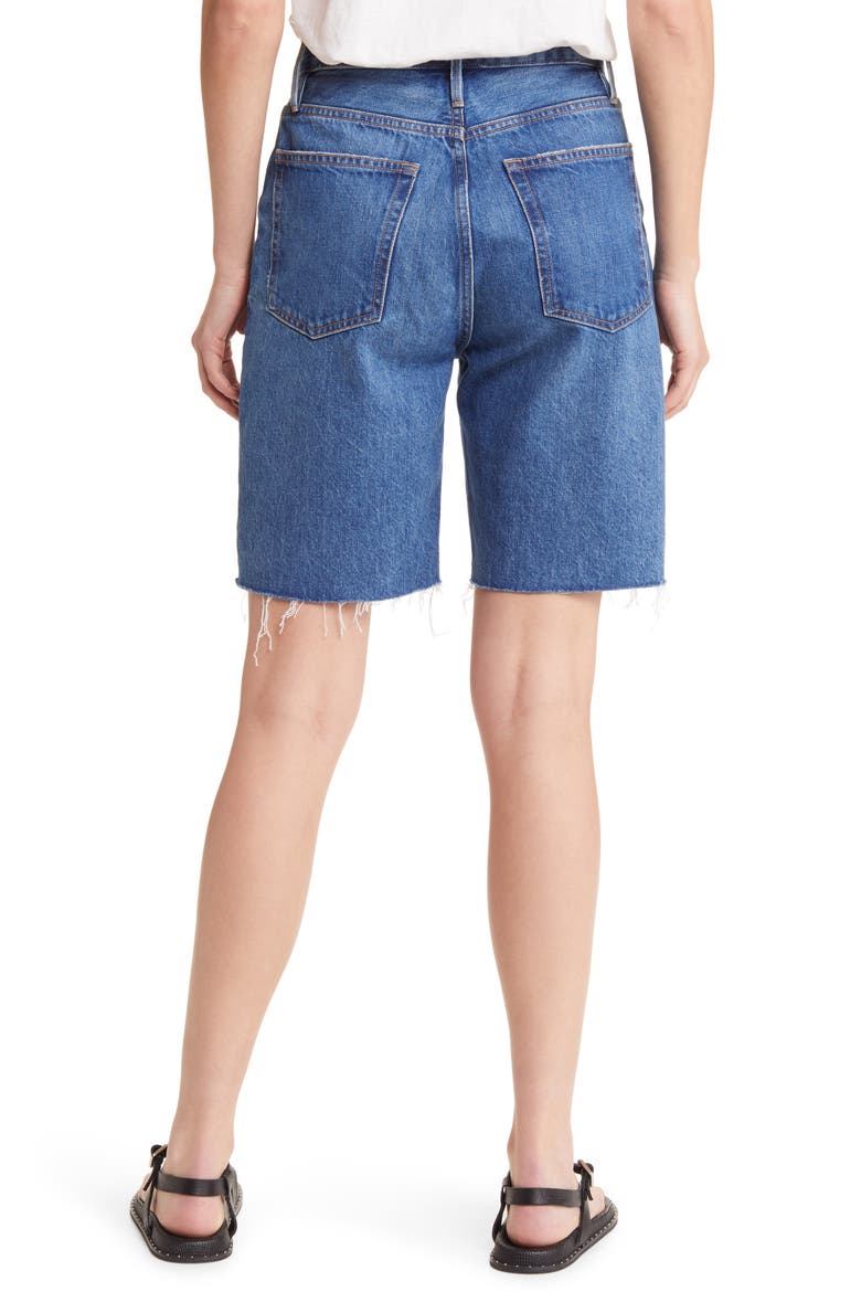 High Waist Denim Bermuda Shorts, Alternate, color, DEL AMO