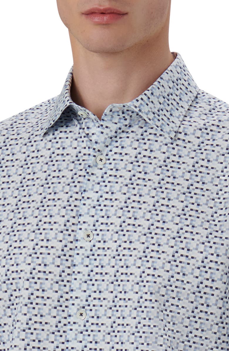 Bugatchi James OoohCotton<sup>®</sup> Pixel Print Button-Up Shirt, Alternate, color, 
