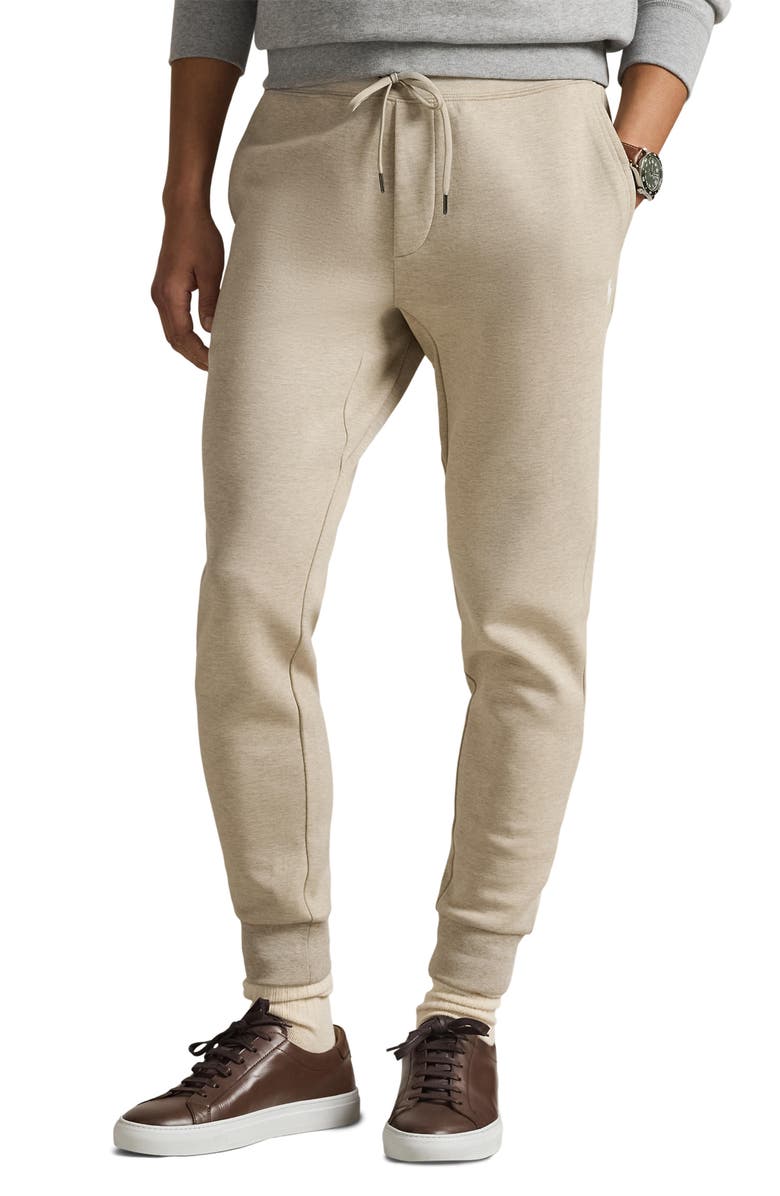 Polo Ralph Lauren Double Knit Joggers, Main, color, Tuscan Beige Heather