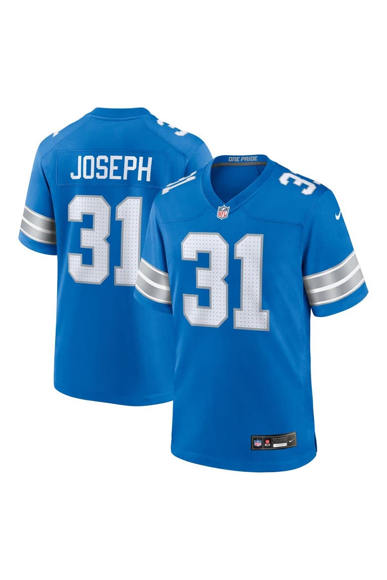 Men's Nike Kerby Joseph  Blue Detroit Lions Team Game Jersey, Main, color, Blue