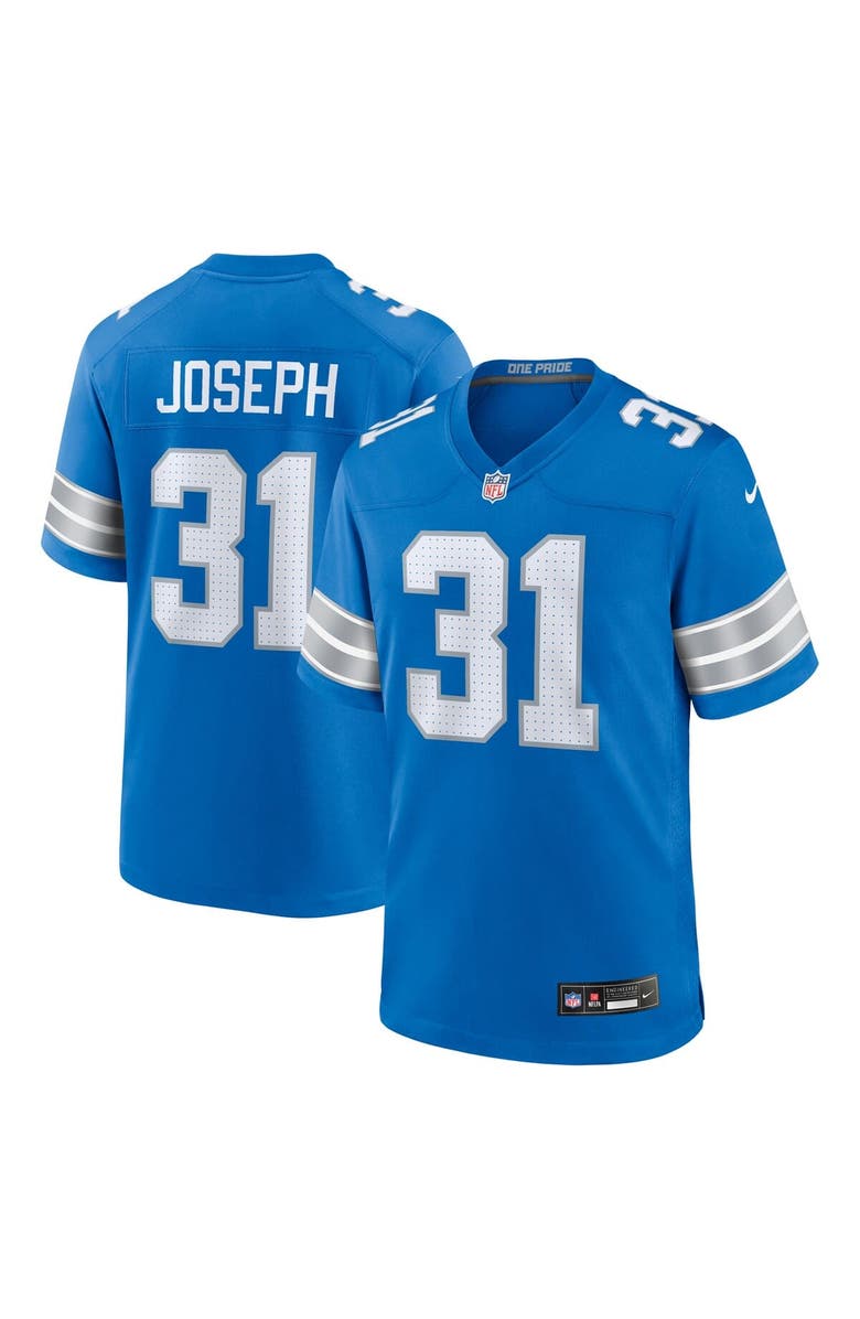 Nike Men's Nike Kerby Joseph  Blue Detroit Lions Team Game Jersey, Main, color, Blue