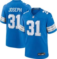 Nike Men's Nike Kerby Joseph Blue Detroit Lions Team Game Jersey