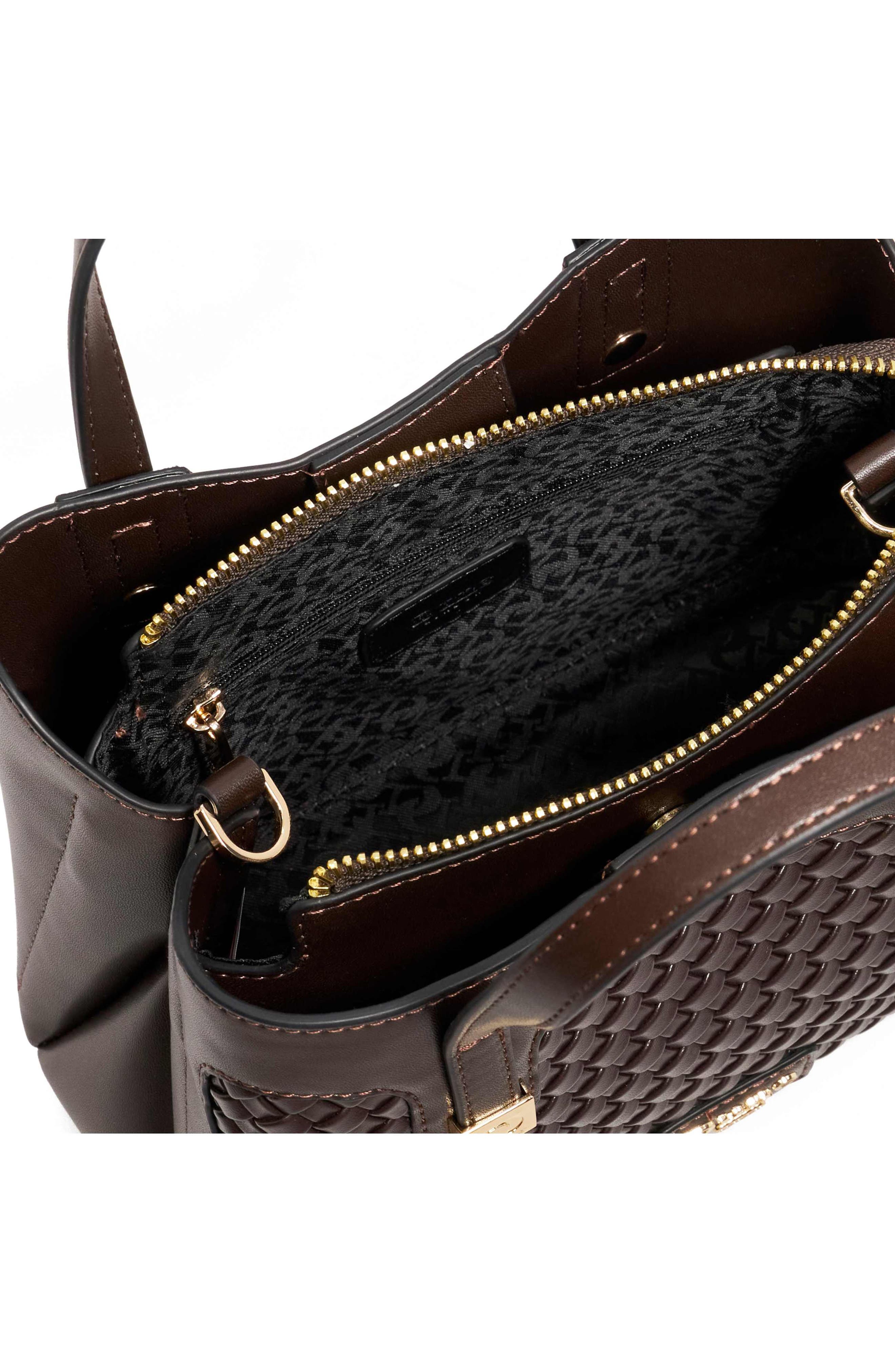 Dune London Deavie Woven Tote Bag, Alternate, color, Dark Brown
